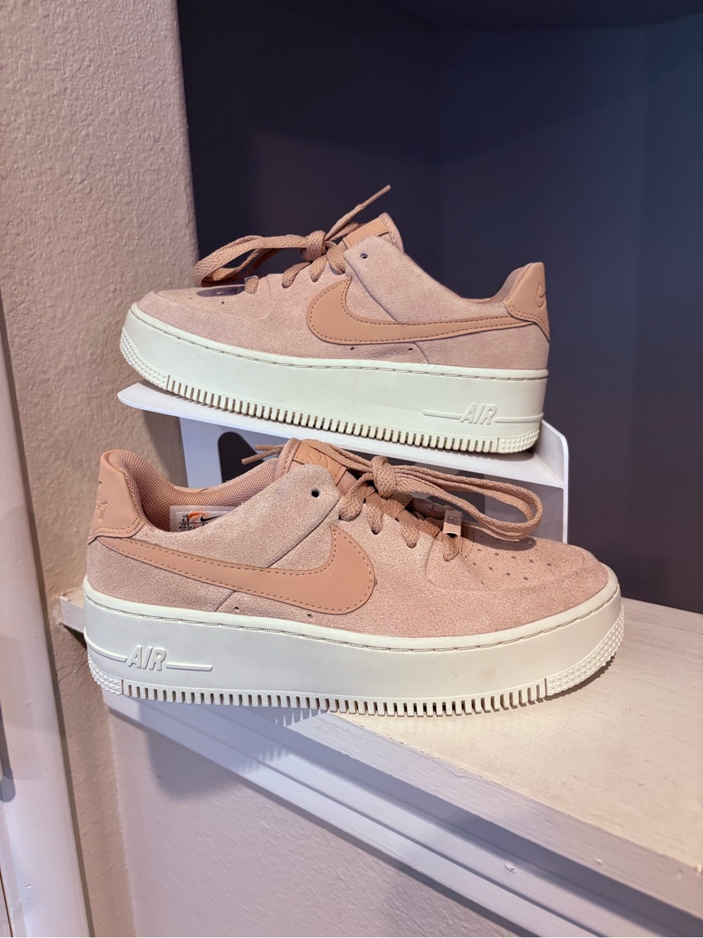 Nike Air Force 1 Sage Low 'Particle Beige' Pink AR5339-201 Womens Size 6.5